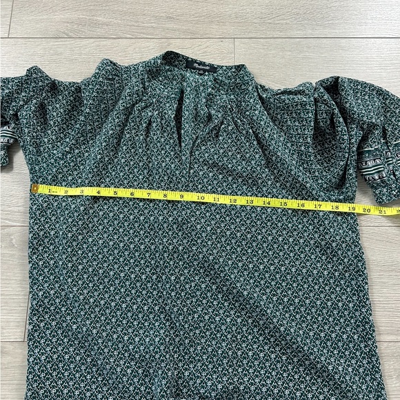 Madewell Silk Memory Green Bandana Floral Blouse - Picture 10 of 11